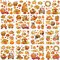 12 Sheets Fall Thanksgiving Rub on Transfers for Crafts (Multicolor)